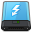 Blue Thunderbolt W Icon 32x32 png
